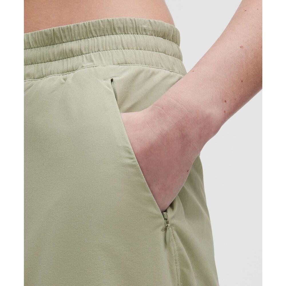 Lululemon Swift Mid-Rise Wide Leg Pant Fog Green Gym Studio Yoga Workout Size 10 - Picture 3 of 11